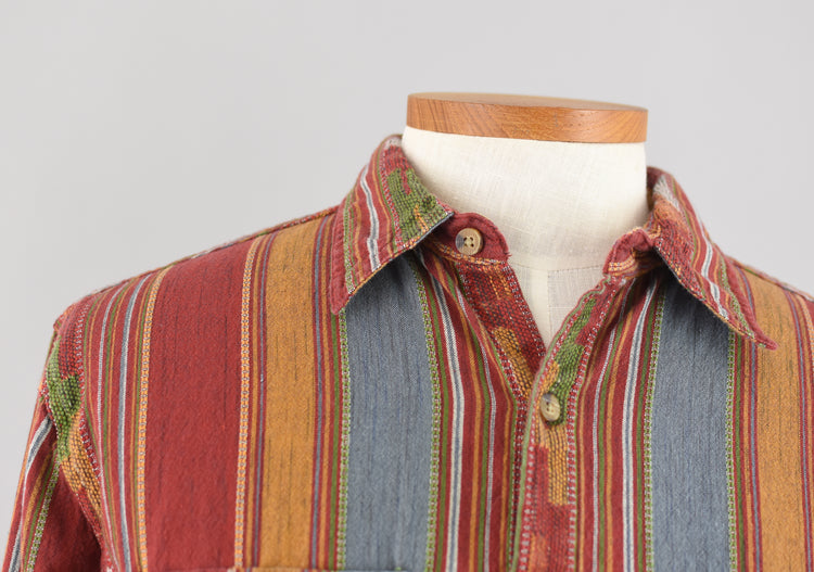 90s Aztec Button Up Long Sleeve Shirt, Men's Medium