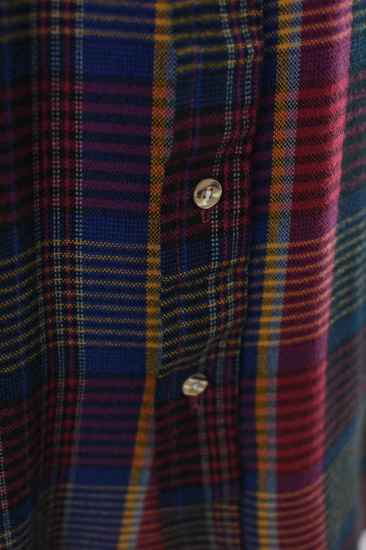 70s Van Heusen Plaid Flannel Shirt Men's Medium