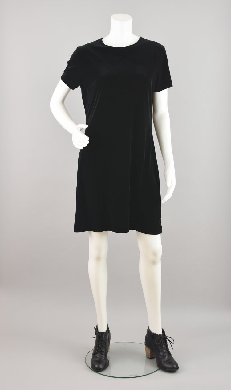 90s Merona Black Velvet Dress Women's Medium