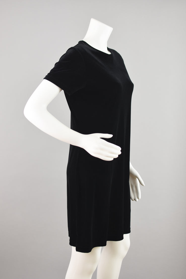 90s Merona Black Velvet Dress Women's Medium