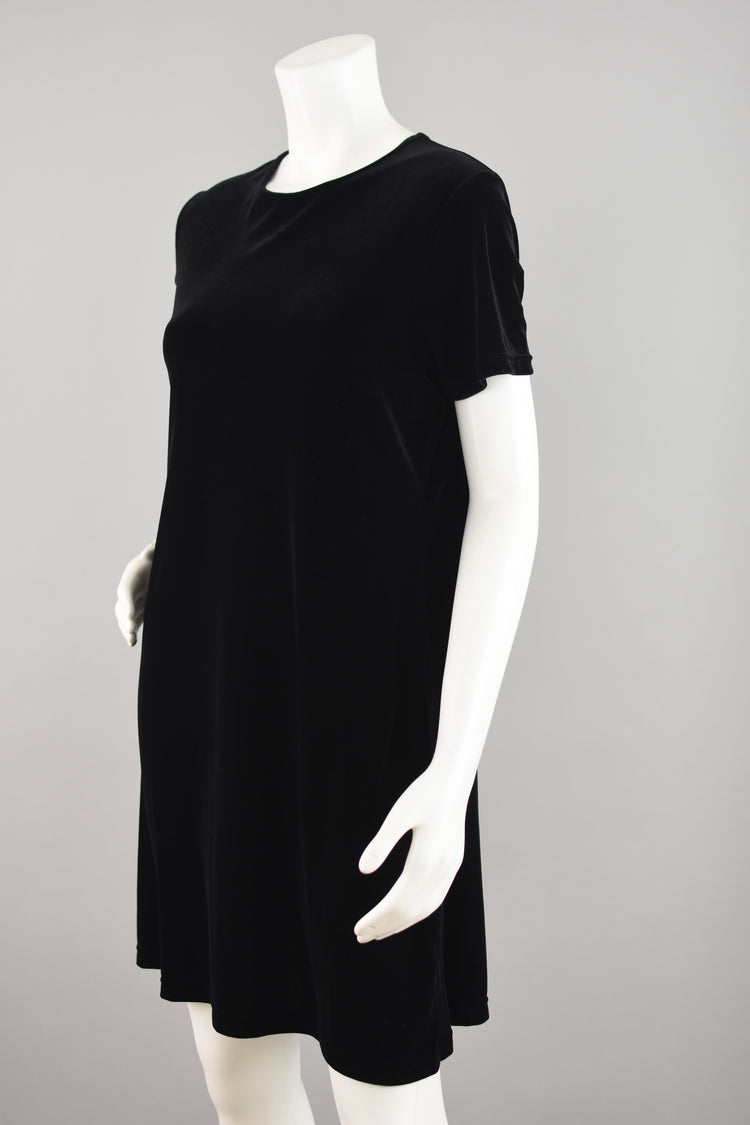 90s Merona Black Velvet Dress Women's Medium