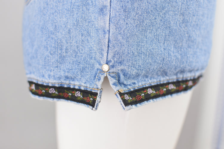 90s Xhilaration Mid Rise Floral Jean Shorts Juniors Size 11