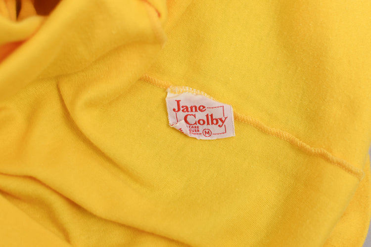 Vintage 1970s Yellow Tank Top by Jane Colby, Women's Small