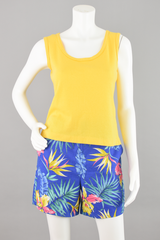 Vintage 1970s Yellow Tank Top by Jane Colby, Women's Small