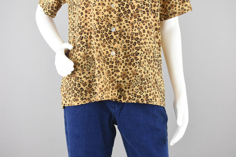 90s Animal Print Button Down Shirt Women's Large