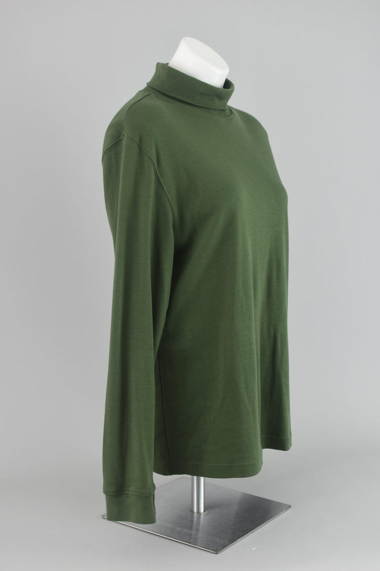 Vintage 90s Green Turtleneck Top Women's Large