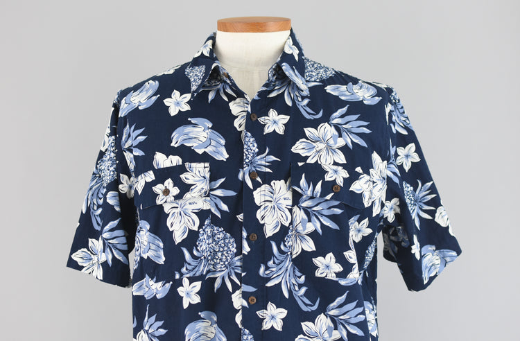 Y2K Tropical Floral Camp Shirt Men's Large