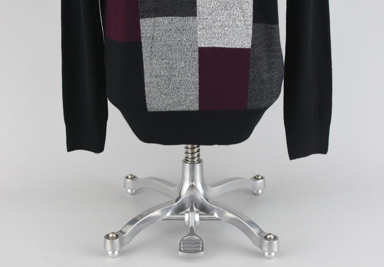 Dockers Black & Burgundy Colorblock Sweater Men's Small