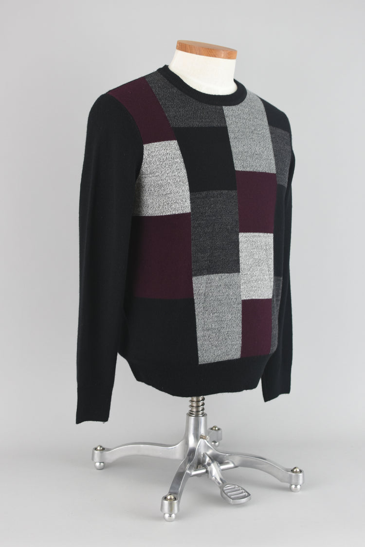 Dockers Black & Burgundy Colorblock Sweater Men's Small