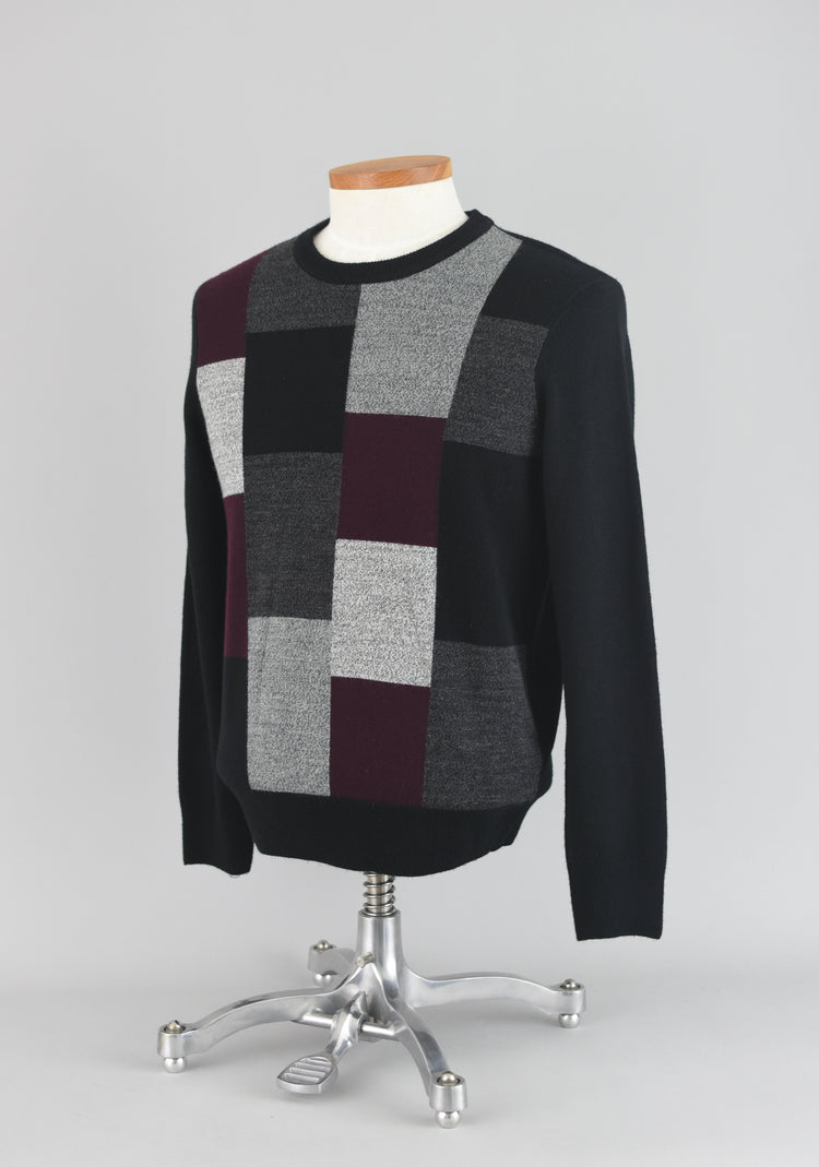 Dockers Black & Burgundy Colorblock Sweater Men's Small