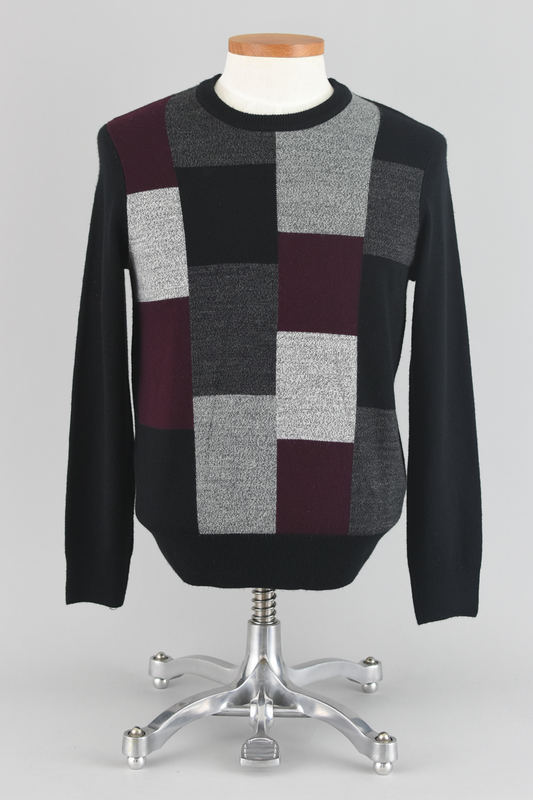 Dockers Black & Burgundy Colorblock Sweater Men's Small