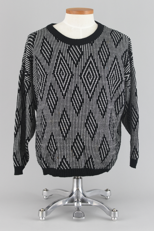 90s Slouchy Geometric Grunge Sweater Men's 2XL