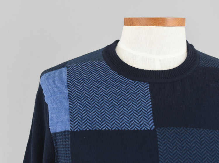 Dockers Blue Colorblock Acrylic Knit Sweater Men's Medium