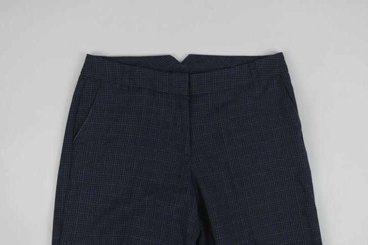 Worthington Modern FIt Blue Plaid Pants Size 8, 33" Waist