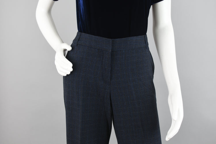 Worthington Modern FIt Blue Plaid Pants Size 8, 33" Waist