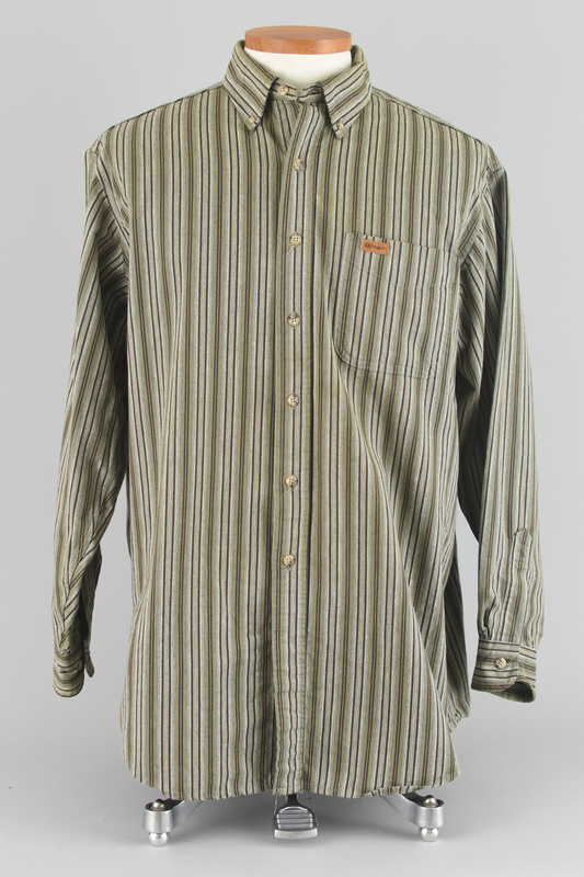 Vintage 90s Carhartt Striped Green Shirt Large Regular