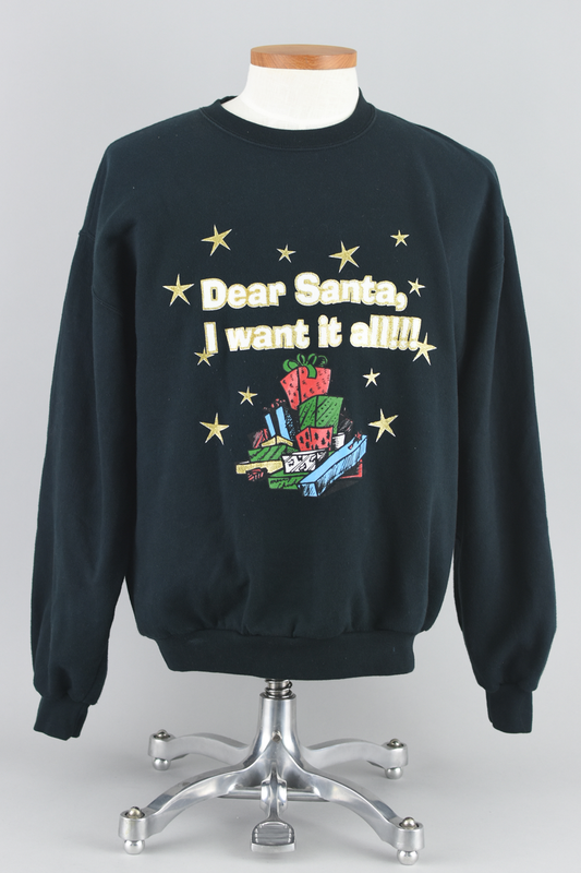 90s Ugly Christmas Sweatshirt Jerzees Men's Large