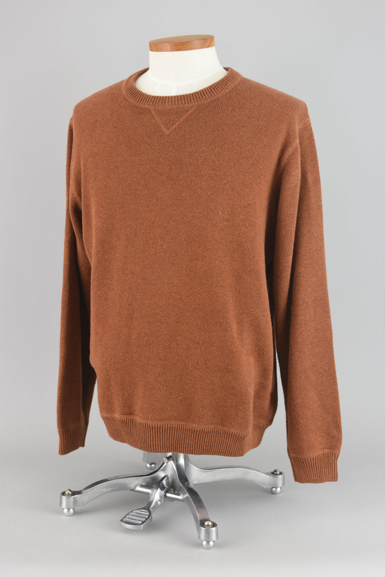 Eddie Bauer Orange Crewneck Cotton Sweater Men's Large