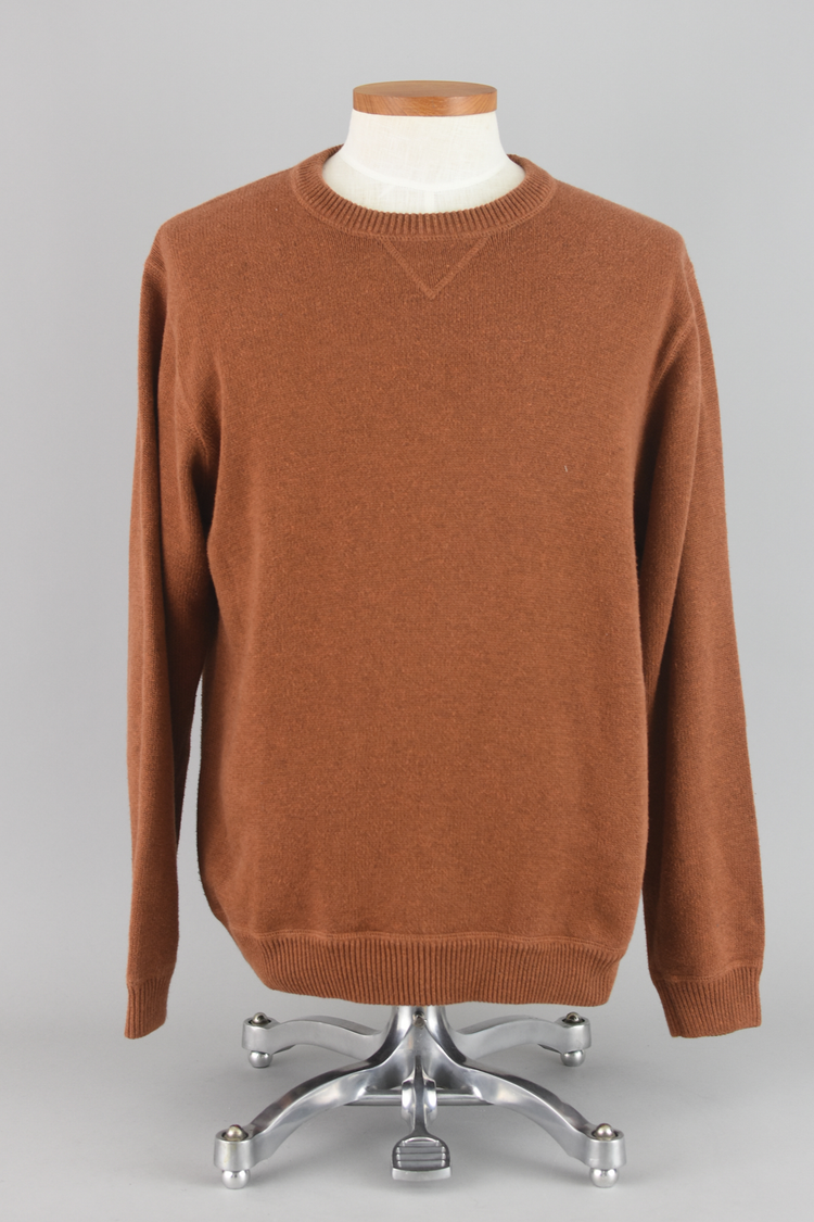 Eddie Bauer Orange Crewneck Cotton Sweater Men's Large