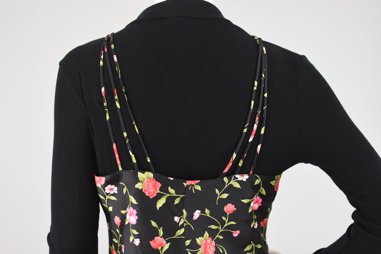 90s Strappy Floral Slip Dress Women's Medium