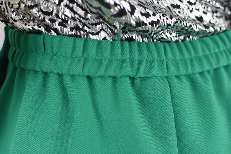 80s Green High Waist Pencil Skirt Women's Size 8, 28" Waistline