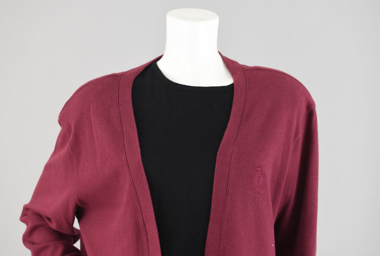 80s Jaclyn Smith Sport Burgundy Oversized Cardigan Women’s Medium