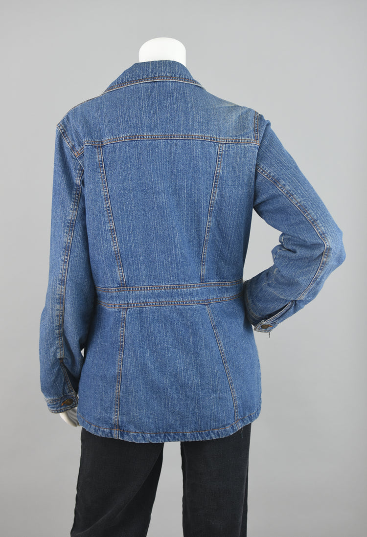 90s Faded Glory Fitted Jean Jacket Women's Medium, Size 8/10