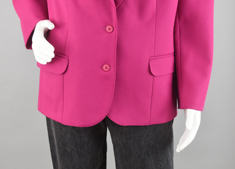 90s Pink Boyfriend Blazer Leslie Fay Plus Size 16