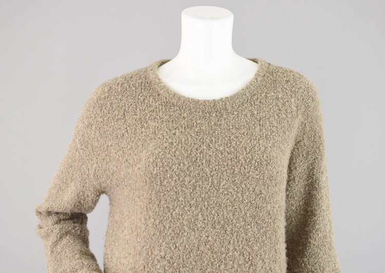 Pure J.Jill Brown Fuzzy Wool Blend Long Length Sweater Women's Small