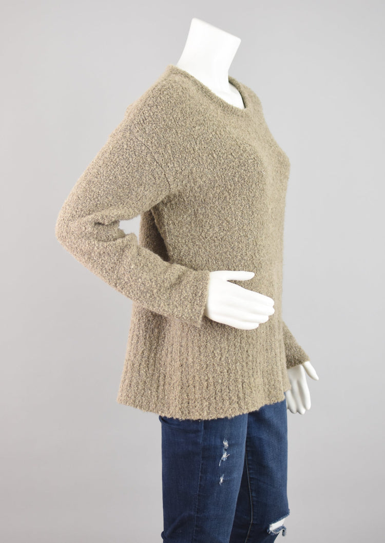 Pure J.Jill Brown Fuzzy Wool Blend Long Length Sweater Women's Small