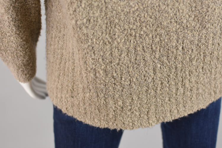 Pure J.Jill Brown Fuzzy Wool Blend Long Length Sweater Women's Small