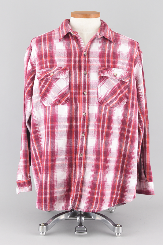 Vintage 80s Red Plaid Button Down Shirt Men's XL - 2XL