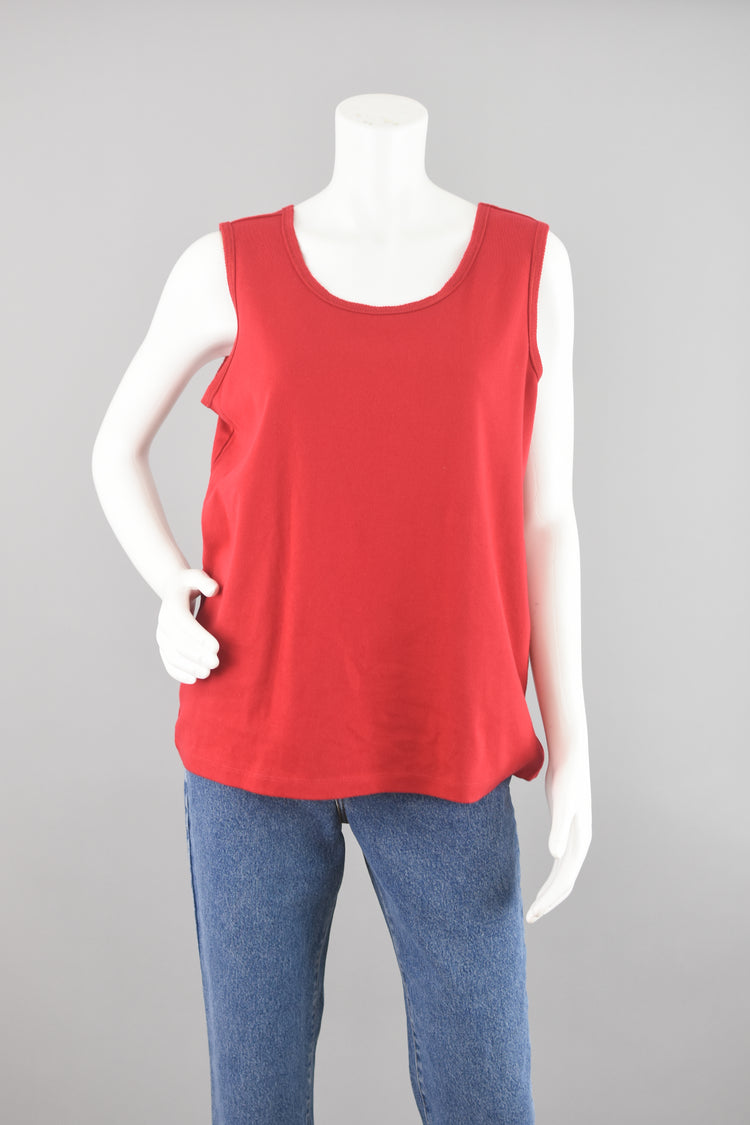 90s Red Tank Top NWT Karen Scott Women's Large