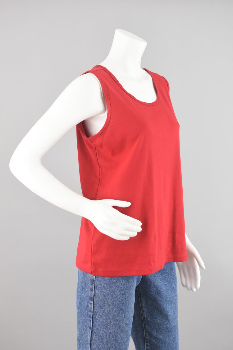 90s Red Tank Top NWT Karen Scott Women's Large