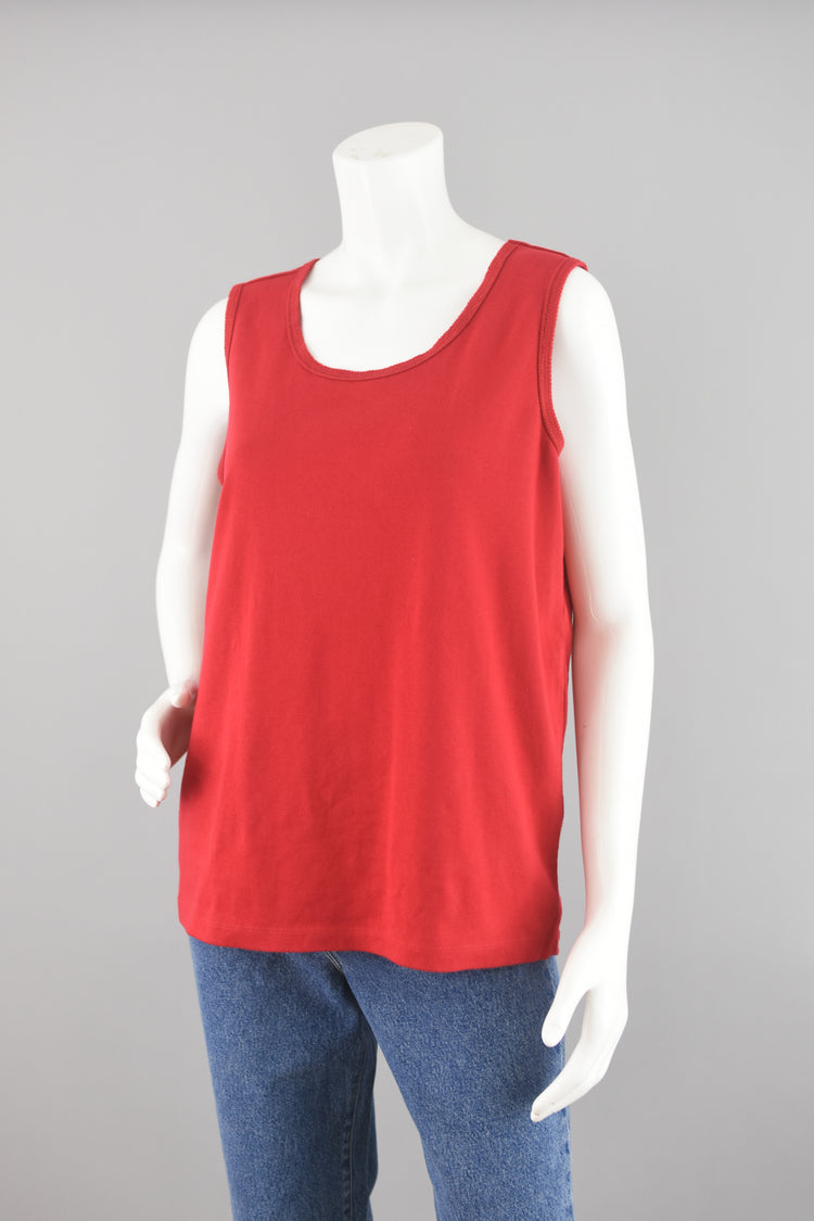 90s Red Tank Top NWT Karen Scott Women's Large