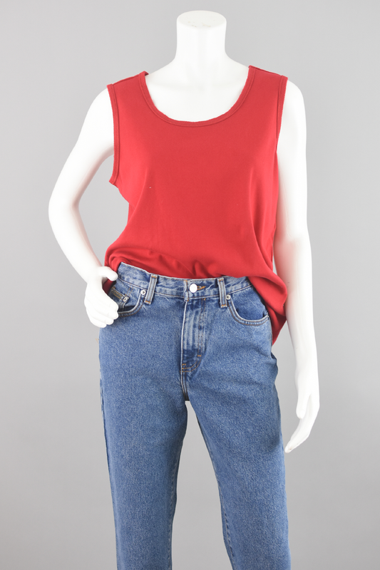 90s Red Tank Top NWT Karen Scott Women's Large