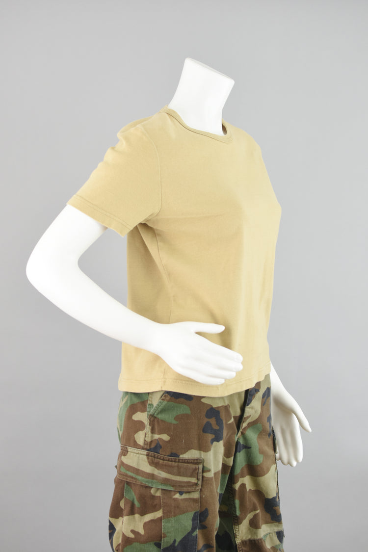 90s Tan Short Sleeve Basic T-shirt Size Extra Large